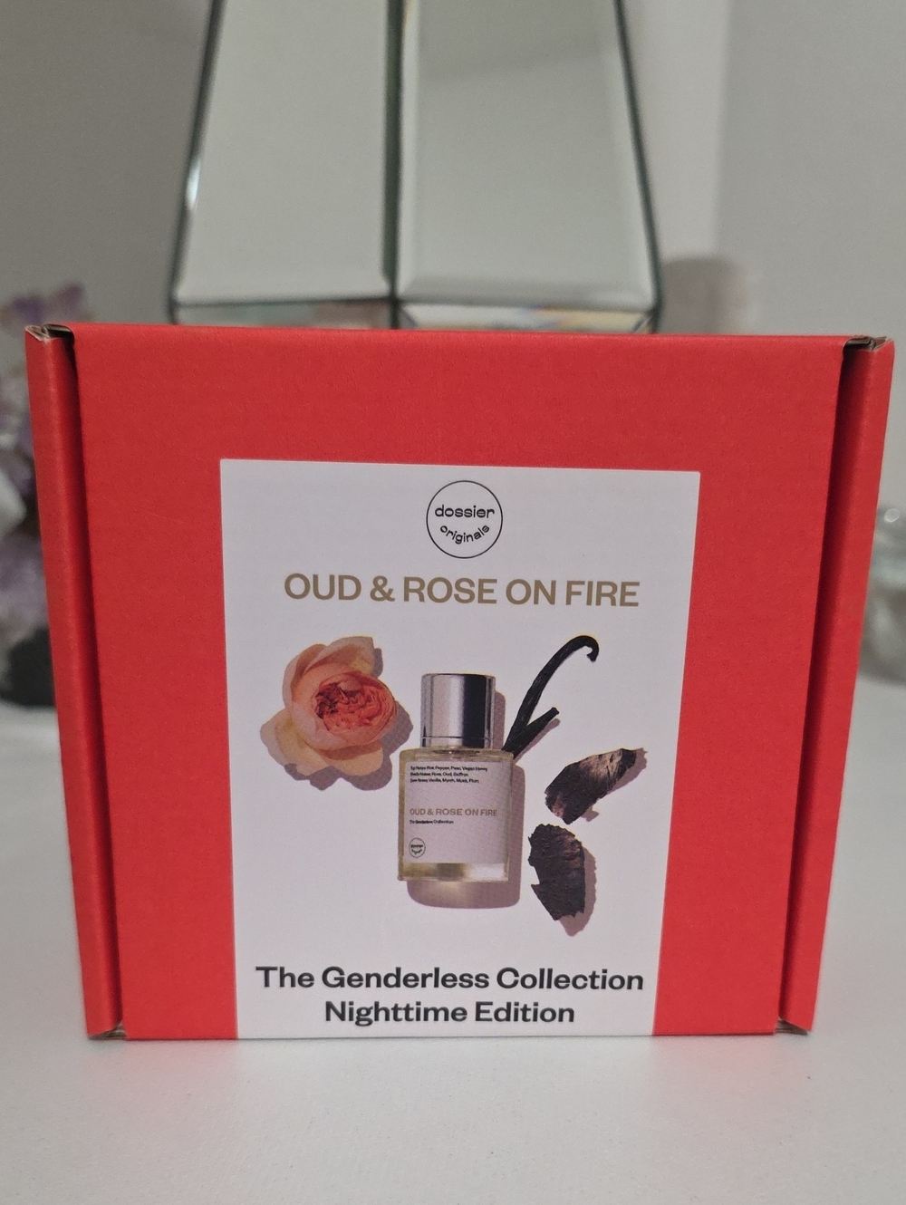 NIB Dossier Oud & Rose On Fire  1.7 oz